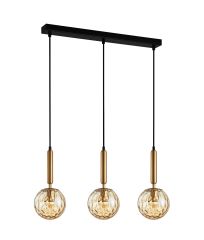 CLA Trattino1 3 Light Bar Pendant - Amber Glasses 