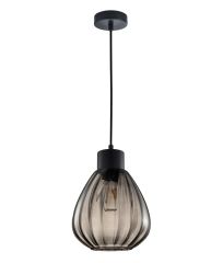 CLA Tulip2 1 Light Smoke Glass Pendant light
