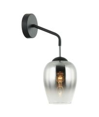 CLA Vinum 1 Light Wall Light - Smoke glass - Lit