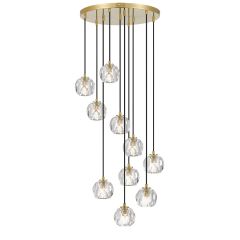 Telbix Lighting Zaha 10Lt Antique Gold Pendant