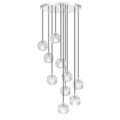 Telbix Lighting Zaha 10LT Chrome Pendant