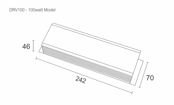 DRV150 150w Driver Size