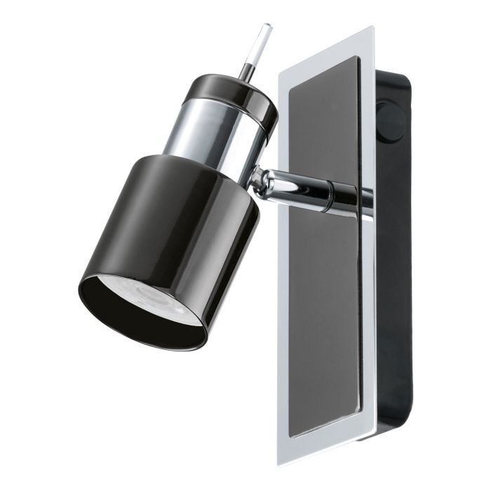 200671 Eglo Davida1 Single Spotlight Black / Chrome