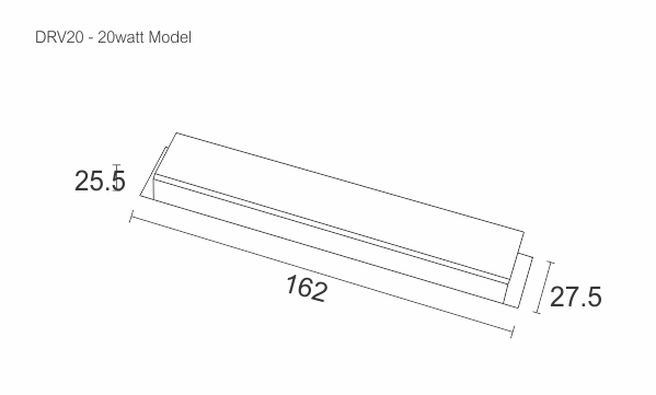DRV20 20watt Driver Size