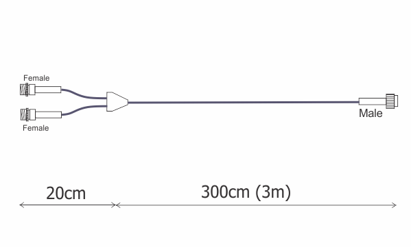 EC2Y-3m 3m Extension with 2 way Size