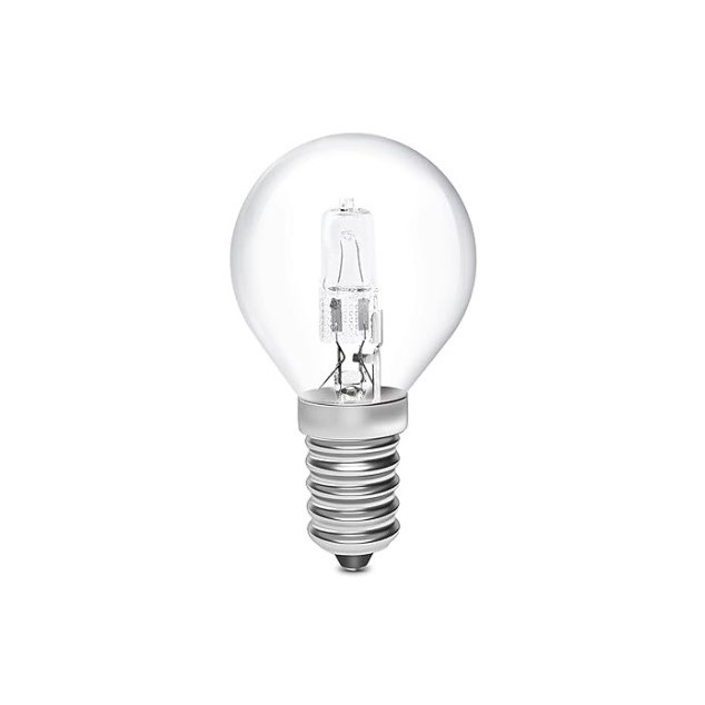 Lusion Lighting 28W Fancy Round E14 3000K Clear Halogen Globe