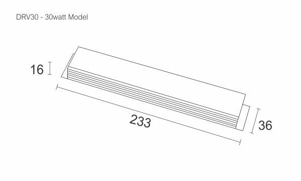 DRV30 30watt Driver Size