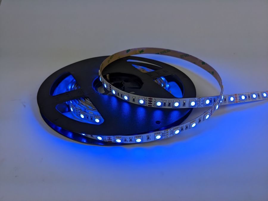 RGB Colour Changing LED Strip light  14.4watt per/m - Blue LIT