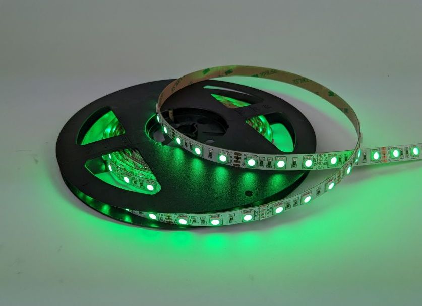 RGB Colour Changing LED Strip light  14.4watt per/m - Green LIT