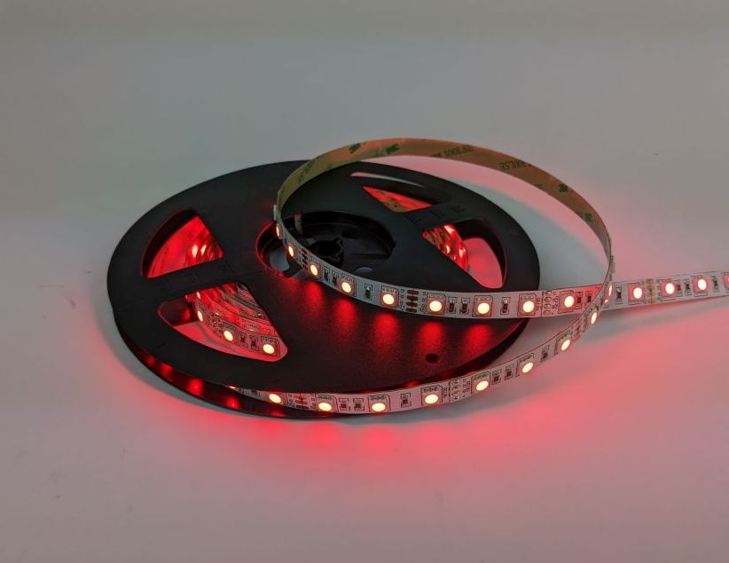 RGB Colour Changing LED Strip light  14.4watt per/m - Red LIT
