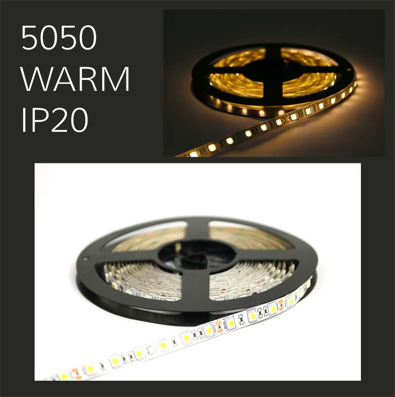 5050 LED Strip Lighting - IP20 - Warm White