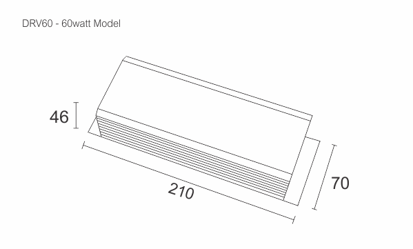 DRV60 60watt Driver Size