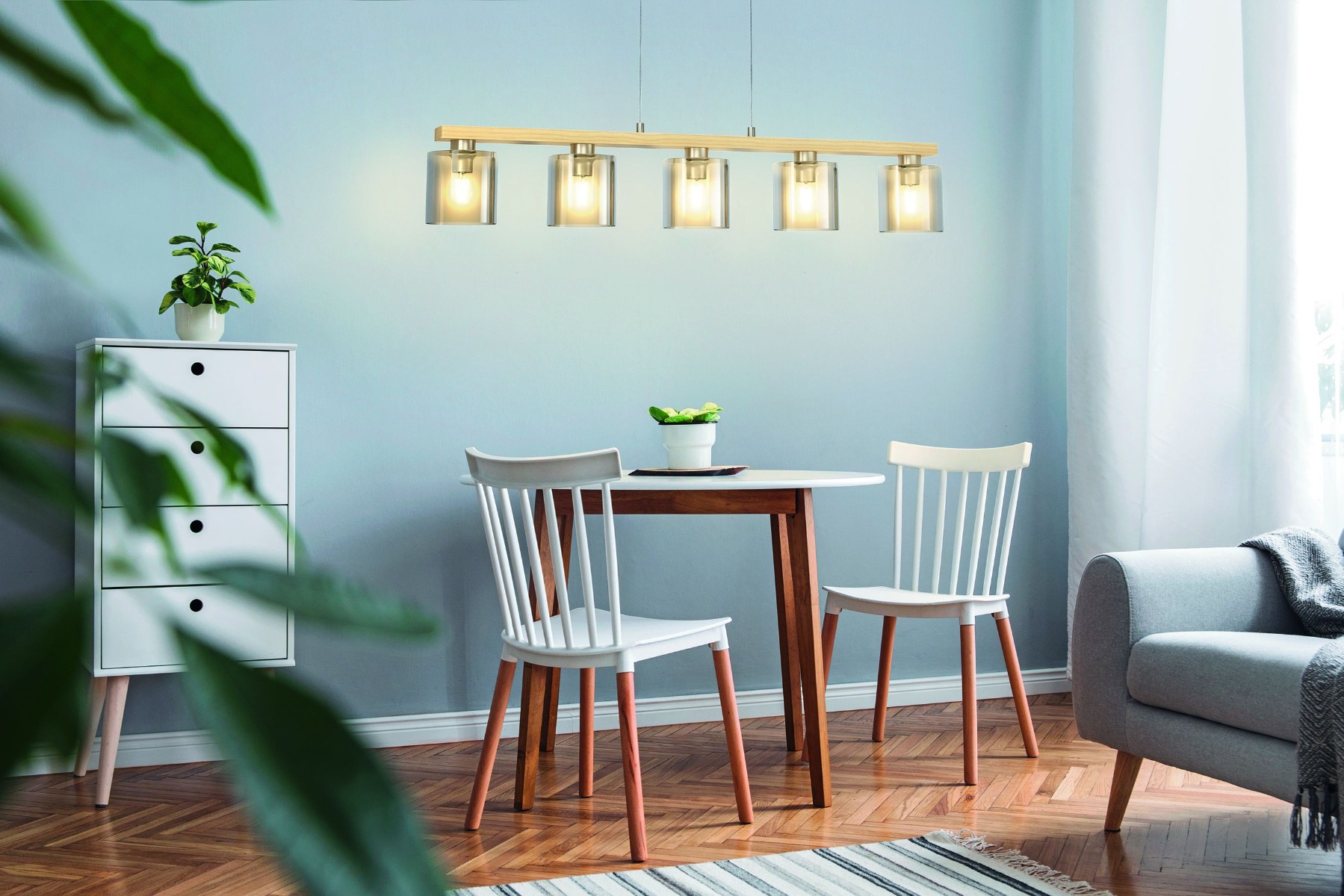 98592 Eglo Castralvo 5 Light Pendant Light - lifestyle pic