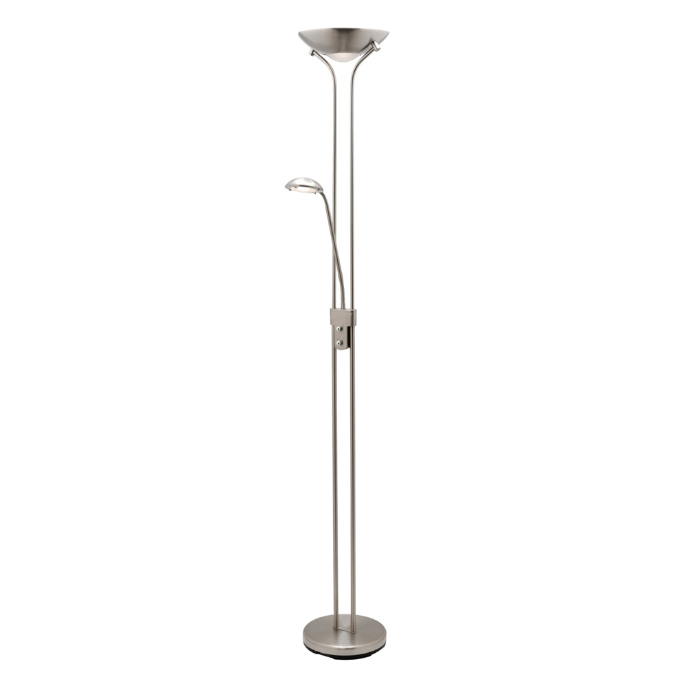 A42722 Buckley Brushed Chrome Floor Lamp - Mercator