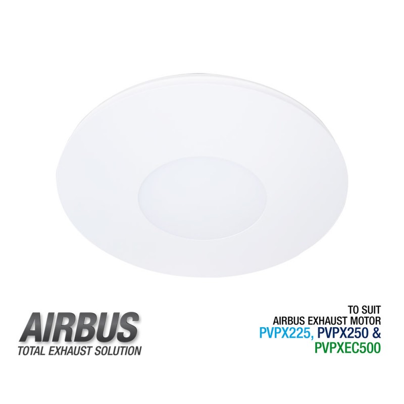 Ventair Airbus Mix and Match - Round White Fascia with LED Light