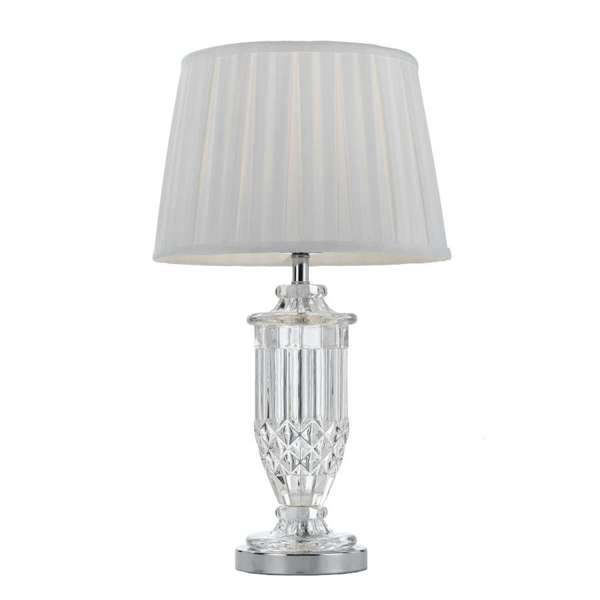 Telbix Lighting Adria Chrome and White Table Lamp