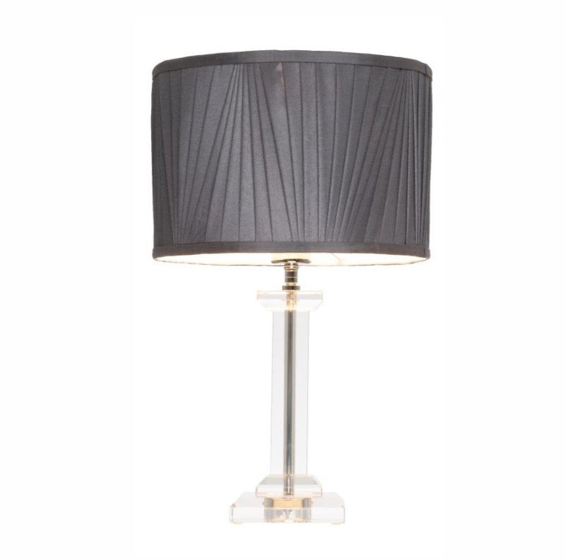 Mercator Lighting Albion Crystal Table Lamp with Pleated Shade 
