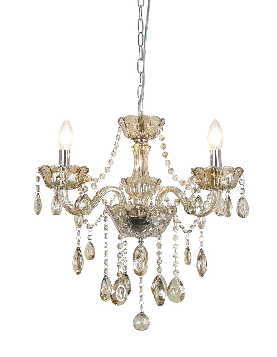 Allegra 3 Light Pendant Amber