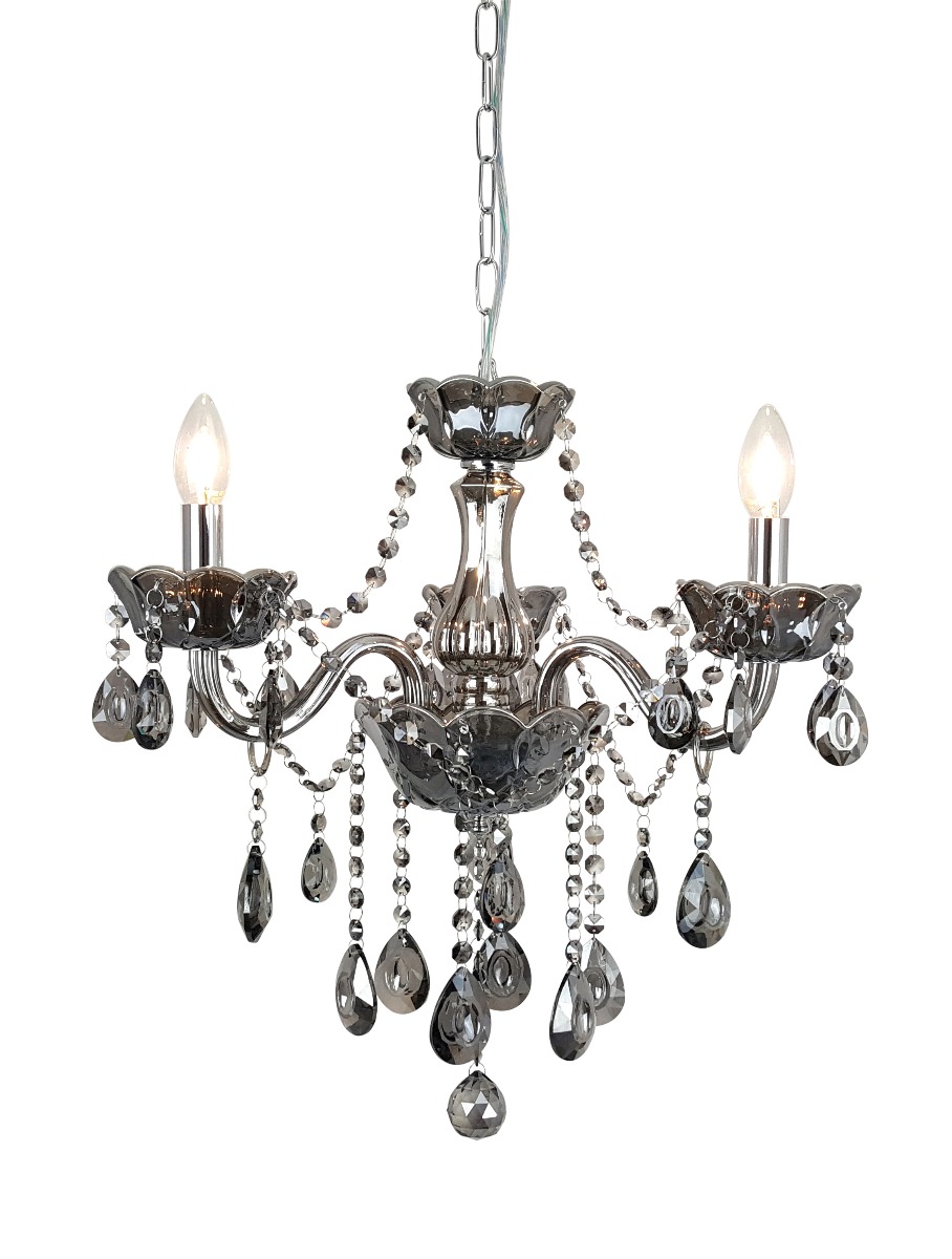 Allegra 3 Light Pendant Smoke