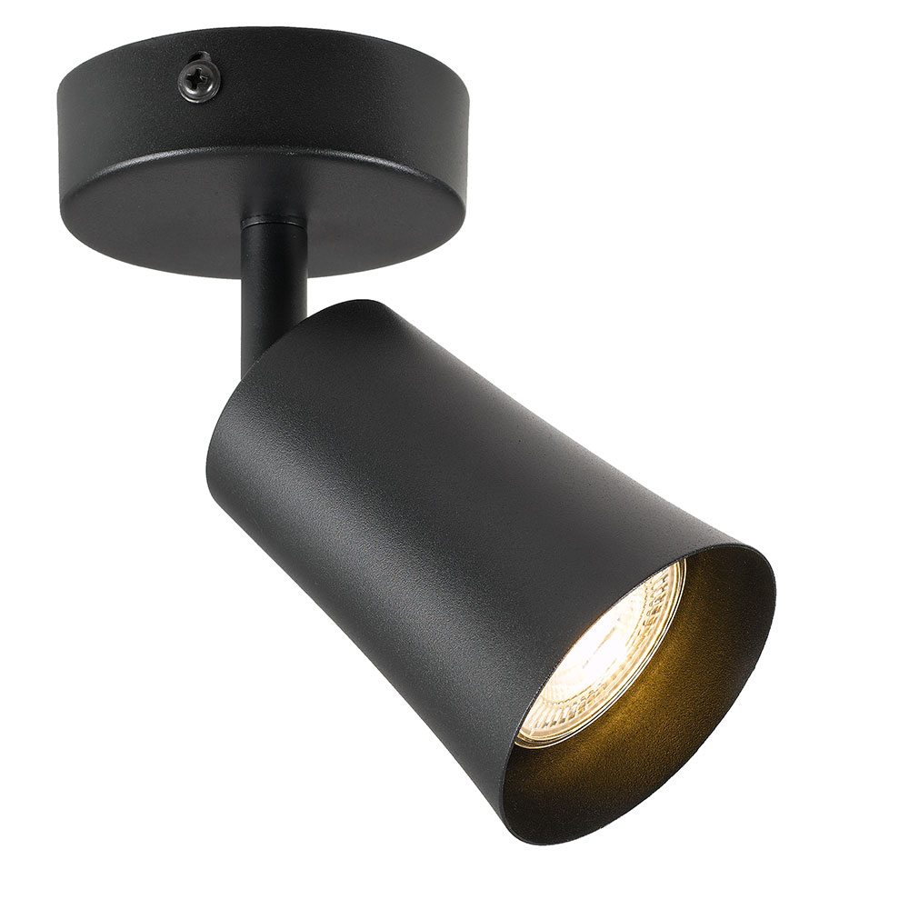 Telbix Alvey Black GU10 Spotlight Bars - 1 Light