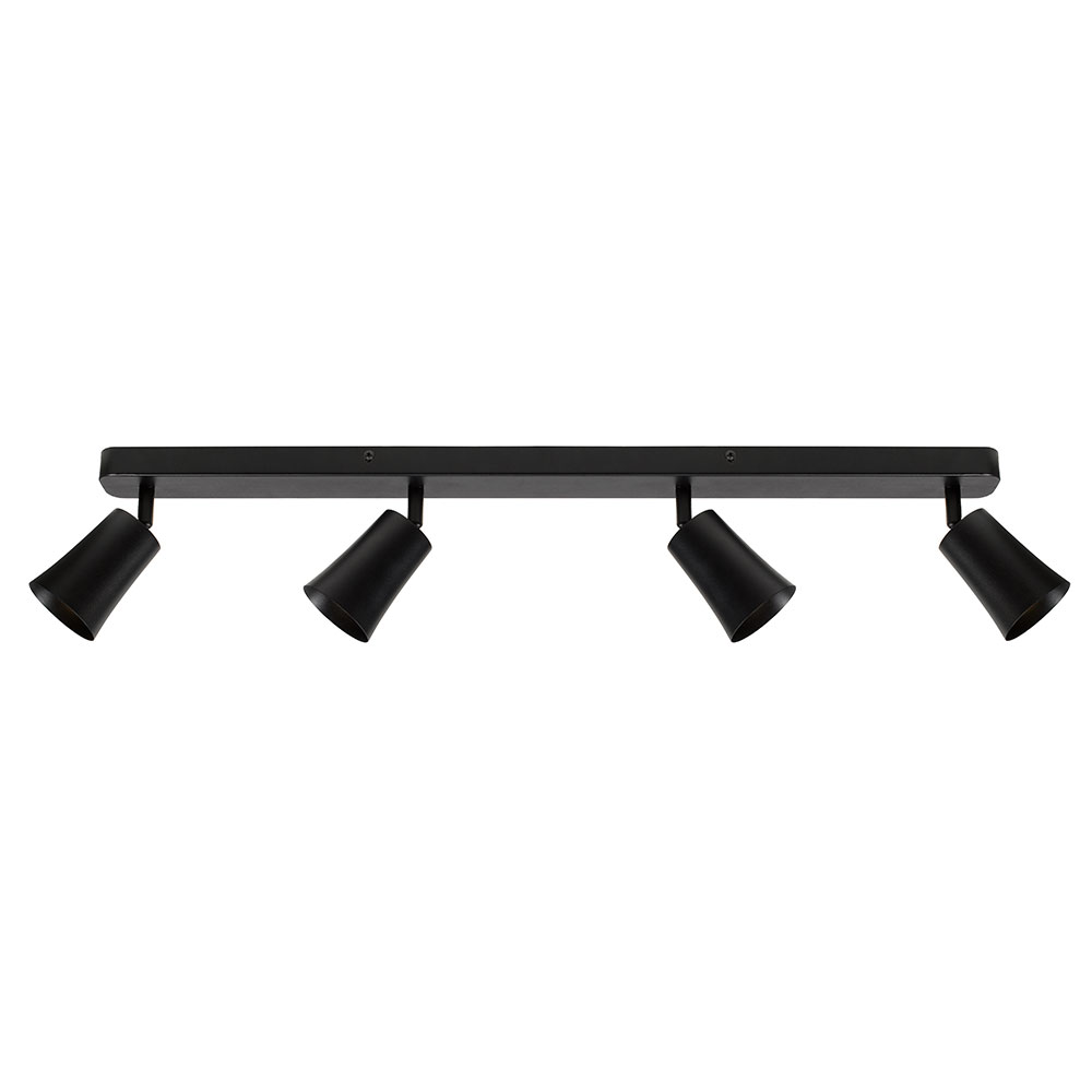 Telbix Alvey Black GU10 Spotlight Bars - 4 Light side