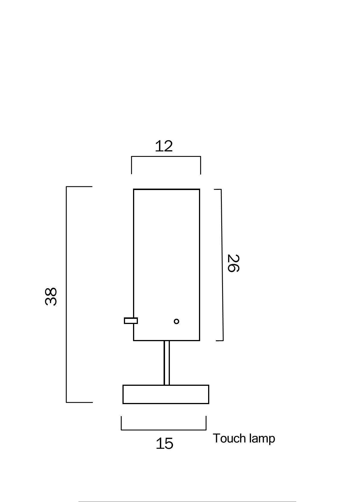 Telbix Lighting Angus Touch Lamp Dimensions