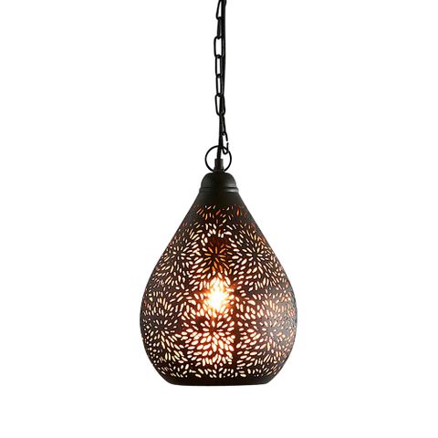 Zaffero Lighting Aquarius Small Black Teardrop Pendant