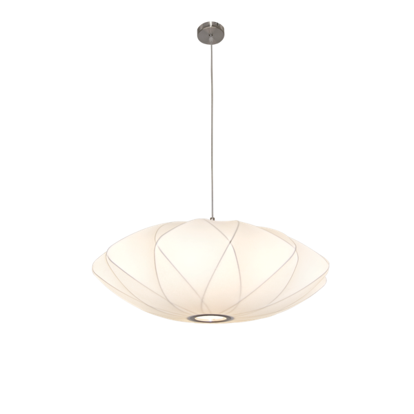 Telbix Lighting Aragon 52 White Fabric Pendant