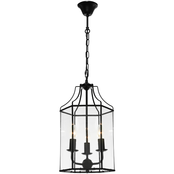 Cougar Lighting Arcadia 3 Light pendant - Matt black