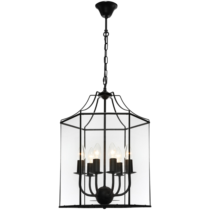Couger Lighting Arcadia 6lt Black pendant