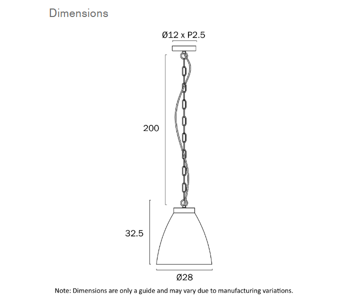 Telbix Lighting Aydin Antique Brass Pendant Small Dimensions