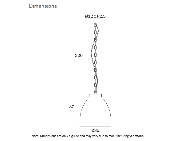 Telbix Lighting Aydin Antique Brass Pendant Large Dimensions