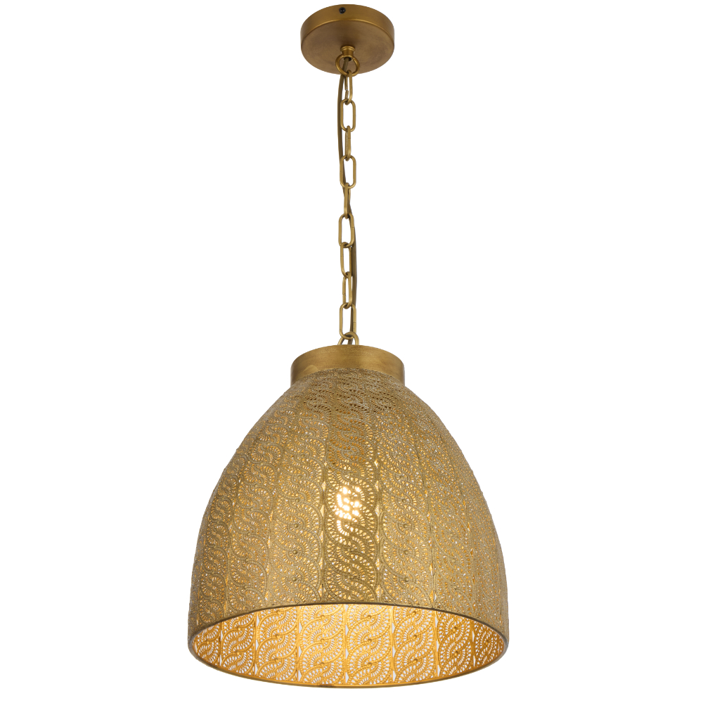 Telbix Lighting Aydin Antique Brass Pendant Large