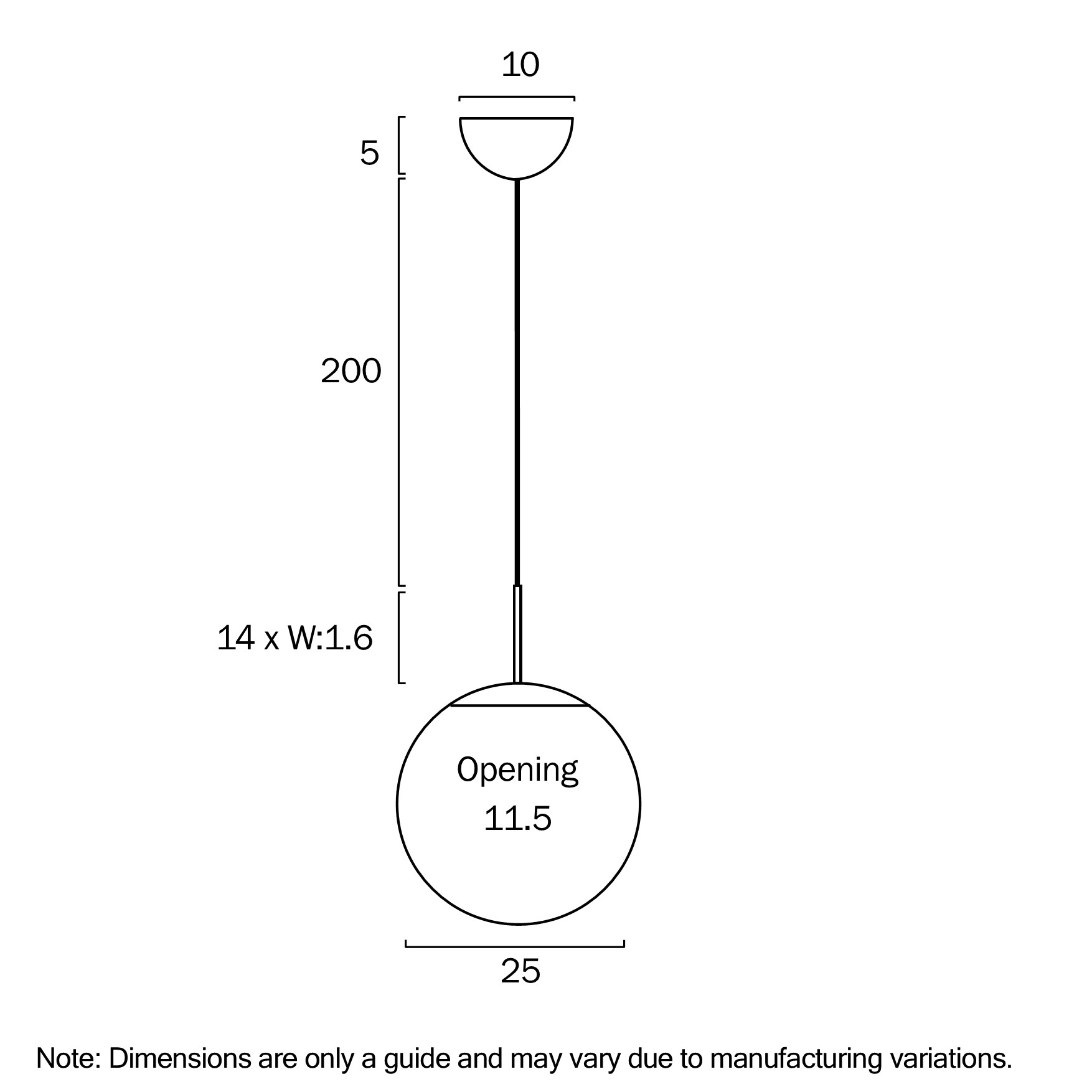 Telbix Lighting Bally 10Inch Brass Pendant Dimensions