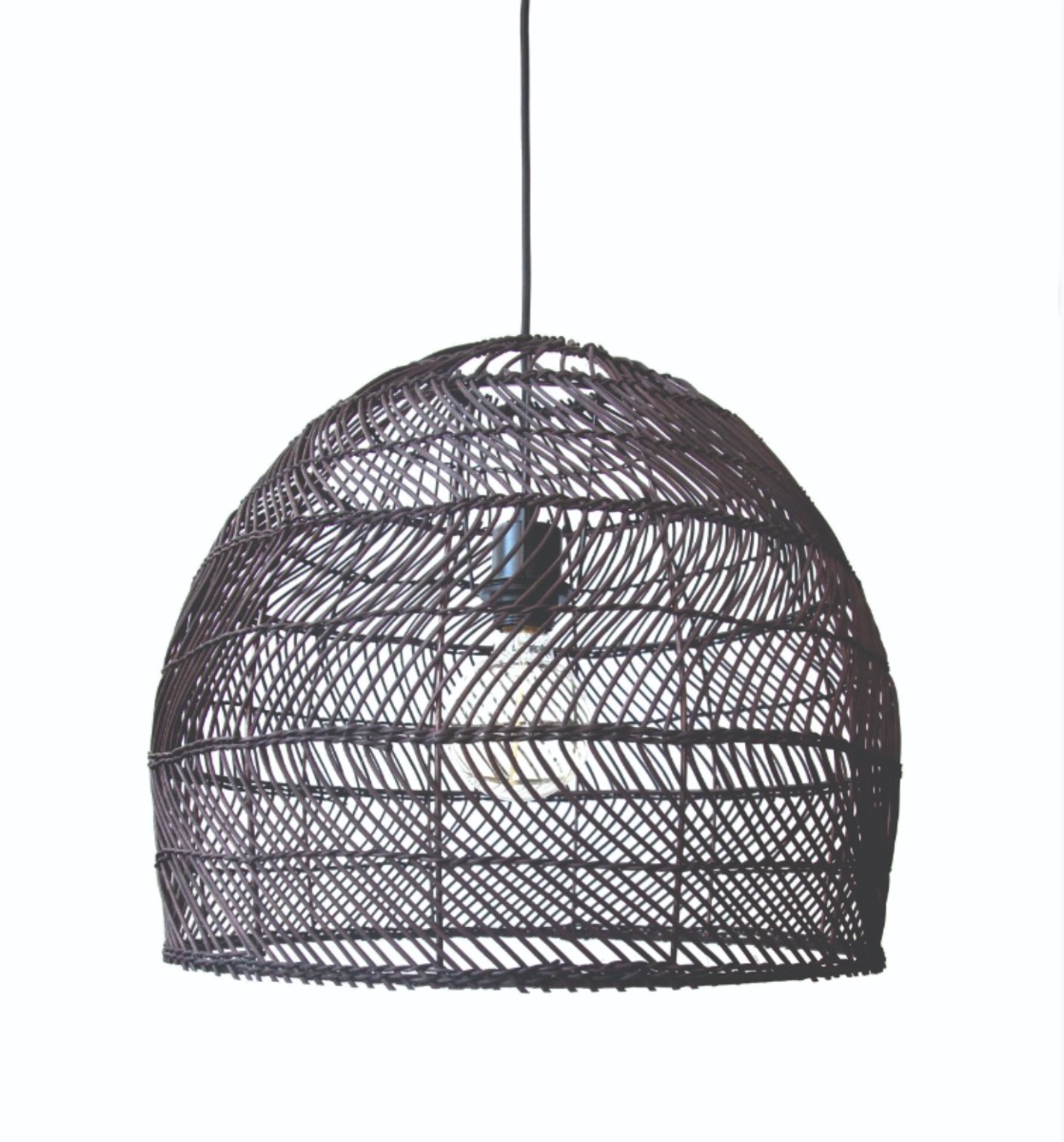 Fiorentino Lighting Bangkok Black Timber Pendant