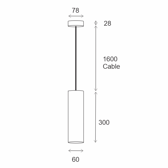 Ailia Imports Barden 300 Pendant size