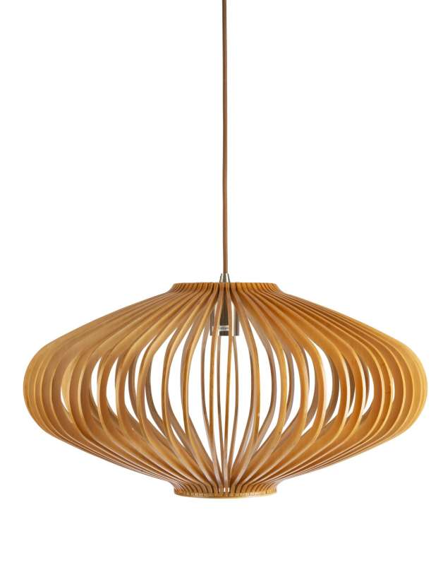 Bayron Natural Timber Pendant - 580mm Diameter