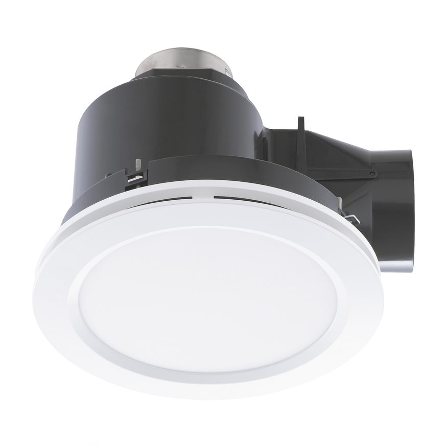 Mercator Revoline White Exhaust Fan & Light BE390ESPWH