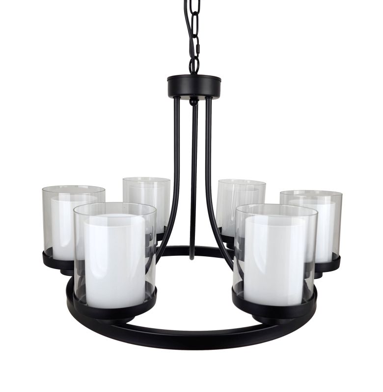 Ailia Imports Bedford 6 Light Matt Black Pendant Light 3
