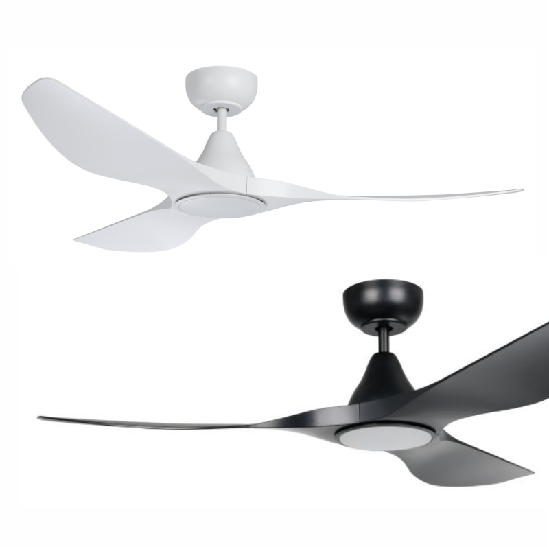 Eglo Lighting Surf DC Ceiling Fan with LED Light Kit - Black & White options