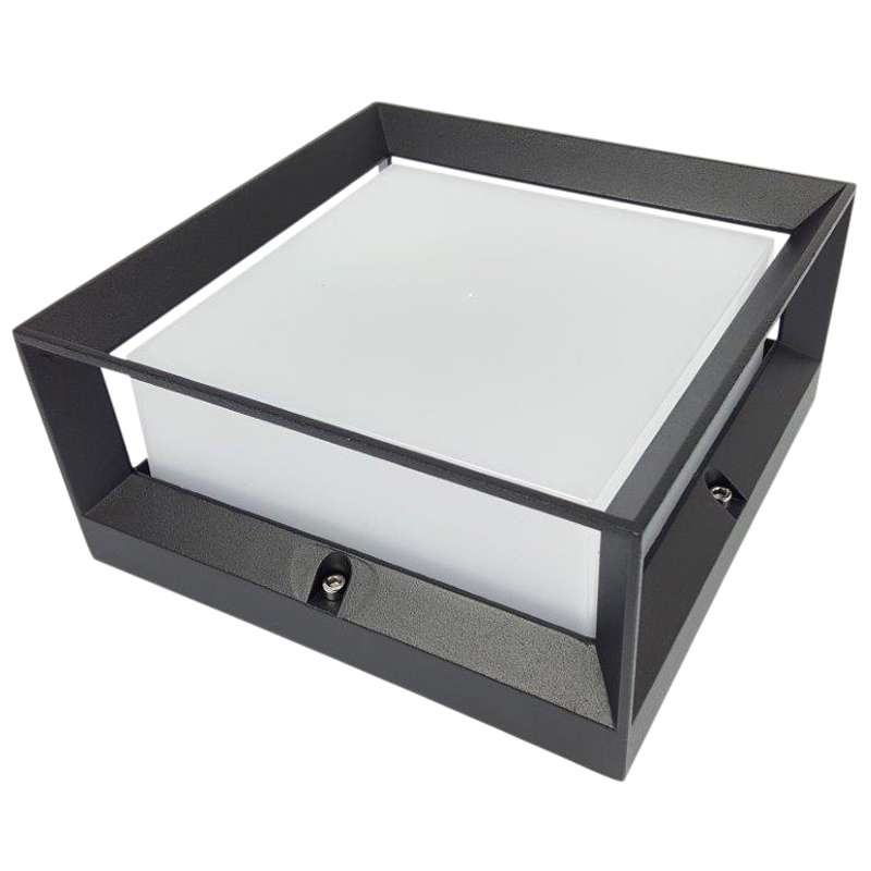 Bowen Square Wall Light - Black angle