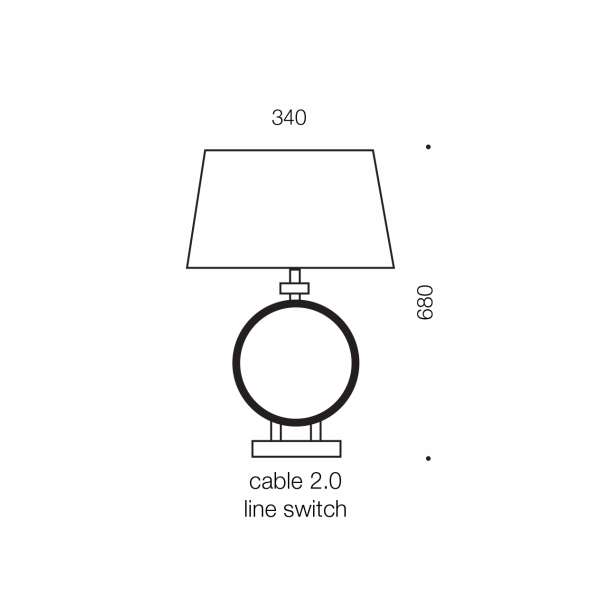 Telbix Brena Table Lamp - Aged gold - Size