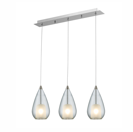 AP-1119-CLR Briana 3 Light Bar - Clear Glass