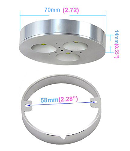 Ailia Imports - Cab3 White 3000K Cabinet Light - dimensions