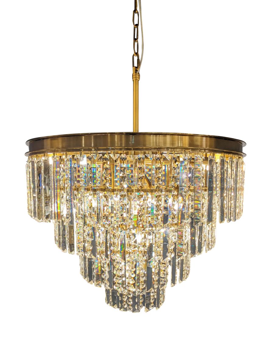 Ailia Imports Caden 25LT Gold Crystal Pendant