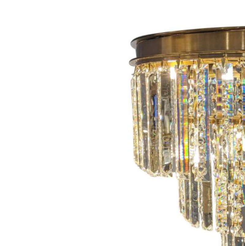 Ailia Imports Caden 25LT Gold Crystal Pendant Close