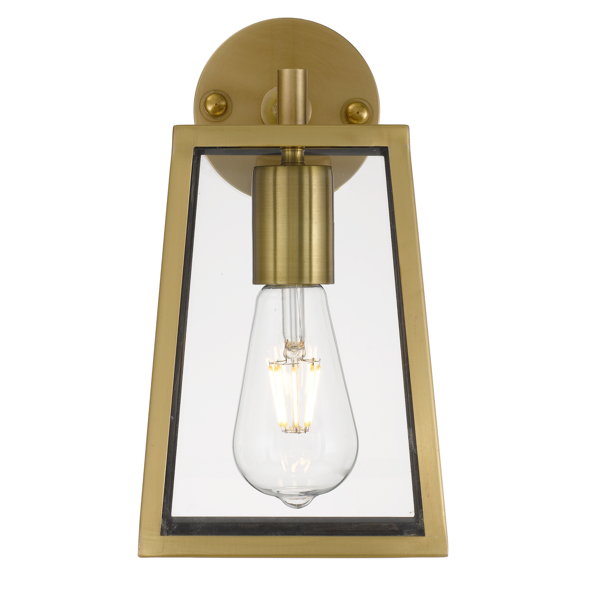 Mercator Lighting Cantena Brass Exterior Wall Light