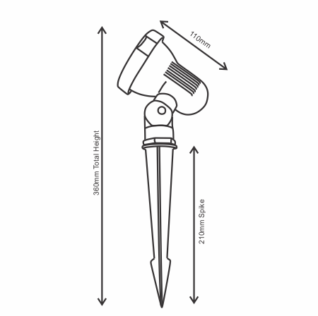 Capo Silver Garden Spike size