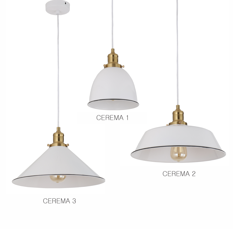 CLA Lighting Cerema 2 White 1 Light pendant light - group