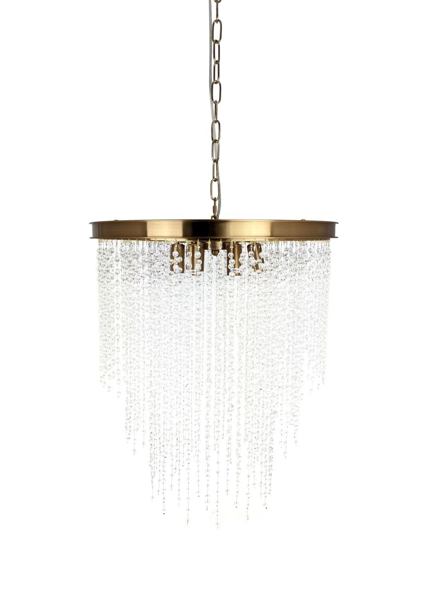 Ailia imports Coretta Aged Brass - glass pendant light